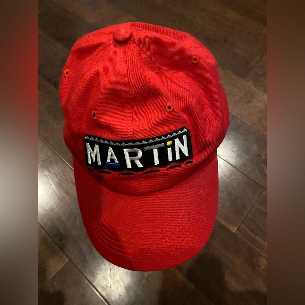 Vintage Martin Lawrence TV Show Hat Red Strap Back Cap Embroidered 90s TV Show